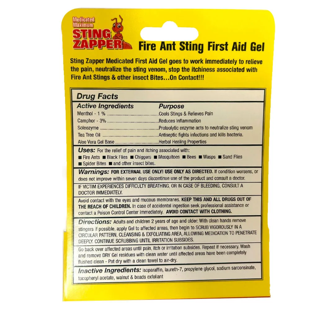 2 Fire Ant Bite Treatment Sting Zapper Gel Cream Bee Bed Bugs Mosquito First Aid