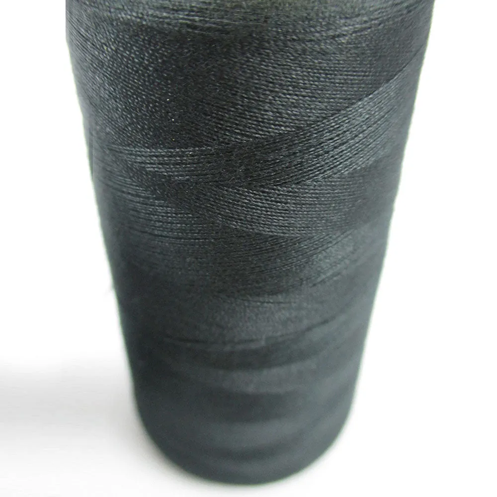 3 Spools Black Sewing Thread Machine 3000 Yard 100% Polyester Upholstery Leather