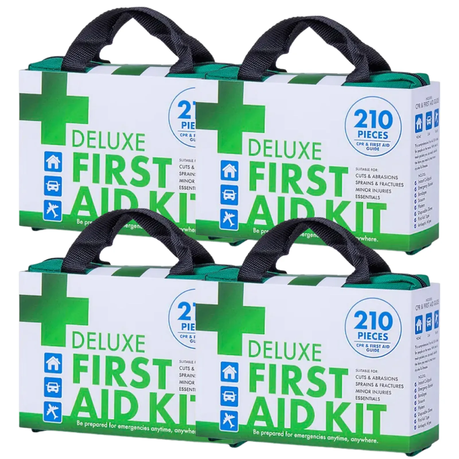4x 210PCS | EMERGENCY FIRST AID KIT | Medical Travel Set | Workplace Office | ARTG BULK