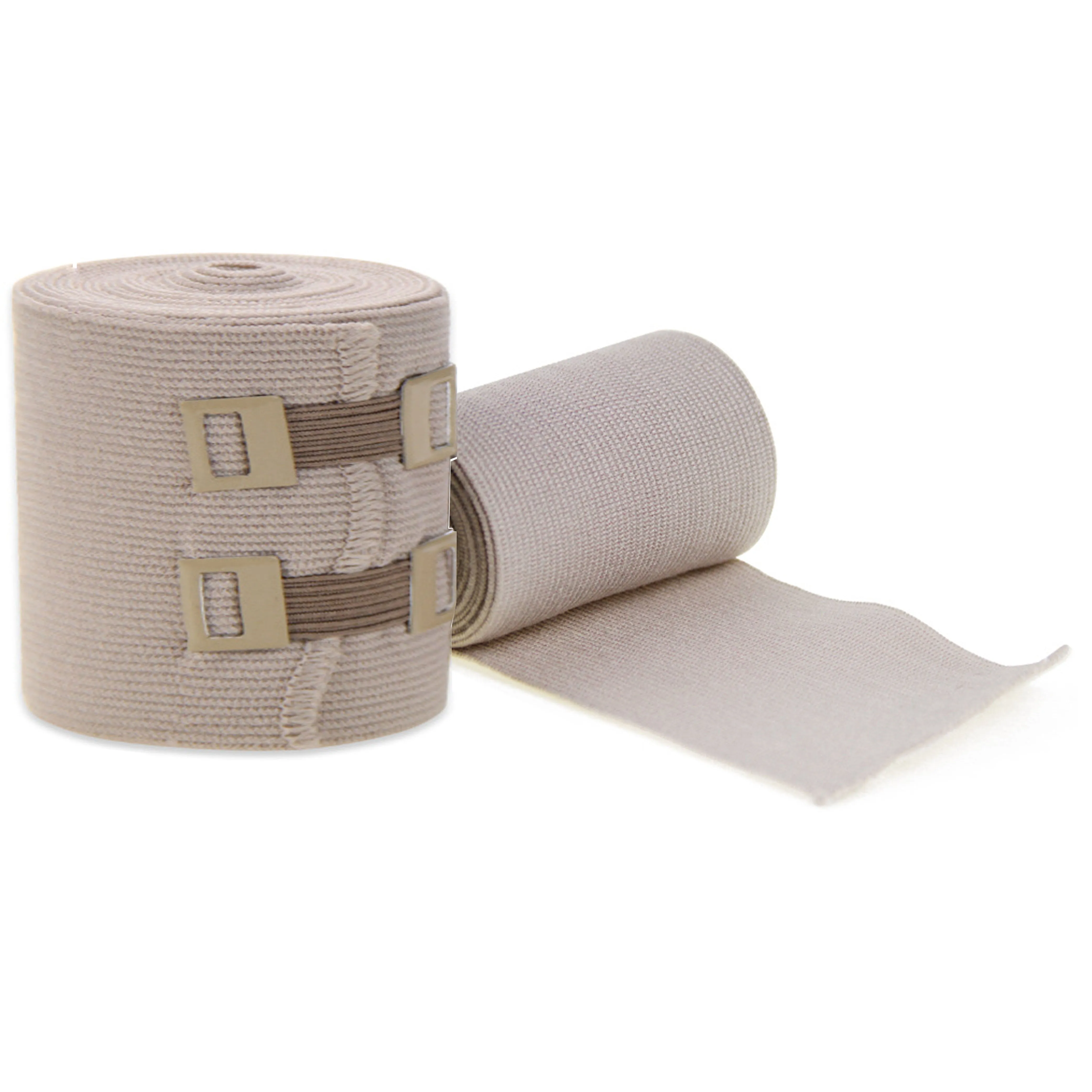6 Pc First Aid Elastic Bandage Wrap With Metal Clips Ankle Wrist Foot Sports 2"