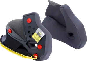 AGV Tourmodular Cheek Pads - Gray/Black - 2XL 20KIT93039629