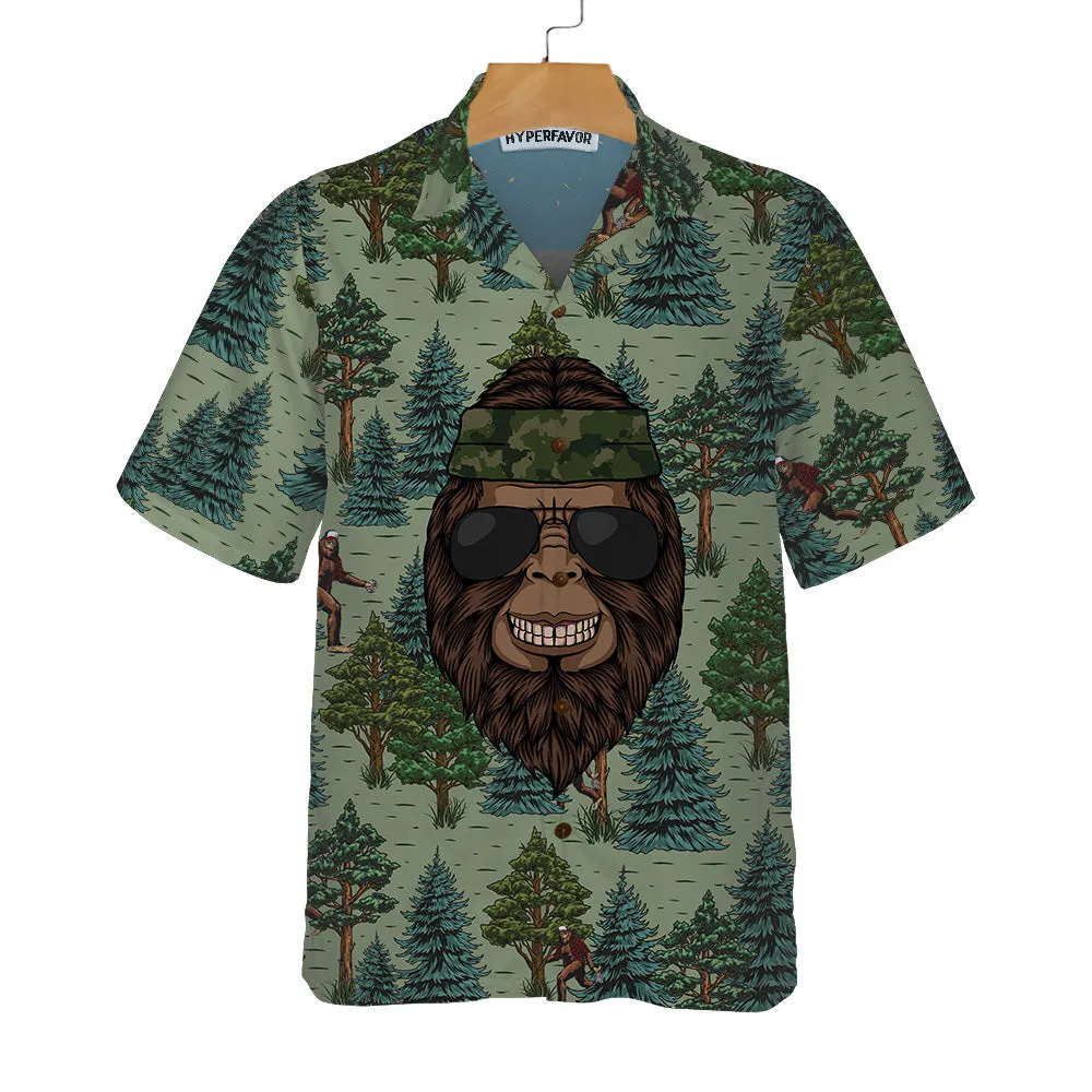 Bigfoot Saw Me Camping Hawaiian Shirt, Funny Camping Shirt For Men And Women