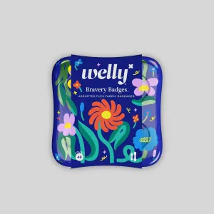 Welly Bandages: Health Bravery Bandages, Wonderland Floral, 48 count
